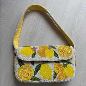 Lemon Beaded America & Beyond Bag